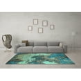 thumbnail image 3 of Ahgly Company Indoor Rectangle Oriental Turquoise Blue Industrial Area Rugs, 2' x 4', 3 of 4
