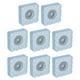 thumbnail image 1 of 8 piezas de almohadillas de goma cuadradas para insertar arandelas metálicas en patas de muebles de escritorio 30x30mm, 1 of 7
