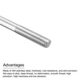 thumbnail image 4 of M4x50mm 304 Stainless Steel Push Rod Double End Threaded Rod for DIY, 5Pack, 4 of 6