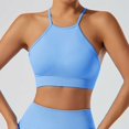 thumbnail image 2 of CQONEPT Clearance Workout Bras for Women High Impact Wireless Bra Full Support Sports Underwear Hanging Neck,Green, 2 of 4