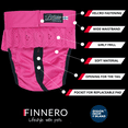 thumbnail image 5 of FINNERO BALLERINA Dog Diaper – Reusable, Leak-Proof & Stylish Protection for Female Dogs – XXS, Dark Pink, 5 of 11