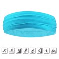 thumbnail image 3 of Diademas deportivas elásticas, bandas para el sudor absorbentes, bandas para el cabello para yoga, correr, fitness, gimnasio, accesorios, azul cielo, 3 of 5