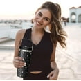 thumbnail image 6 of 30 oz Black Bottle Spill Proof Mushroom Tumbler with Top Handle and Straw Lid Stainless Steel Double Wall Insulated Tumbler Coffee Mug Gift for Women Men Travel Cup for Car (Moon), 6 of 6