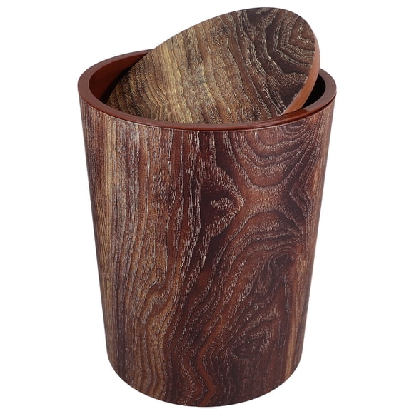 SHOWERORO Basurero De Imitación Madera Para Con Control De Olores Para Hogar Oficina Y Cocina