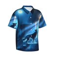 thumbnail image 2 of Daiia A Wolf Barks Out A Window Hawaiian Shirt for Men Gentle Cotton Regular Short Sleeve Casual-Small, 2 of 9