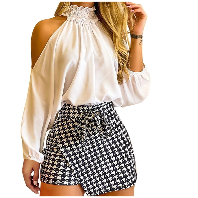 Birdeem Ensemble Mode Femme Été Col Rond Imprimé Décontracté Manches Longues + Pantalon