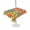 Red Orange, variant on Outdoor Tablecloth with Umbrella Hole for Patio/Picnic/Party/Camping, Watercolor Flip Flop Waterproof Table Cloth Round Cover Washable, Ocean Beach Slippers Summer (Dia 60")