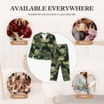 thumbnail image 7 of Lsque Camouflage Shark Pattern Long Sleeve Pajama Set for Women - Soft 2-Piece Sleepwear and Loungewear Set with Pockets, Comfy Nightwear-X-Large, 7 of 7