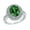 Green, variant on Jewelry Women's Oval-Cut Green Cubic Zirconia Sterling Silver Ring