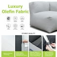 thumbnail image 4 of 7 Pieces Olefin Patio Conversation Set with Thickened Cushions 6-Seat Outdoor Furniture Set with Bean Bag Chairs (Light Gray), 4 of 10