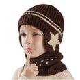 thumbnail image 2 of QQAMB Kids Earflap Beanie Hat and Scarf Set Winter Warm Fleece Lined Knit Cap Neck Warmer Gaiter for Boys Girls, 2 of 5