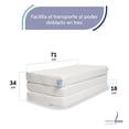 thumbnail image 3 of MEMORY FOAM BABY | Colch&oacute;n de Cuna de Beb&eacute; Para Viaje Plegable - Firmeza Media - Blanco - 102 x 71 x 6 cm - Hecho de Espuma de Poliuretano, 3 of 6