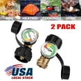 thumbnail image 2 of Brass Propane Tank Gauge Adapter with Gas Pressure Level Meter for BBQ & RV, 2 of 11