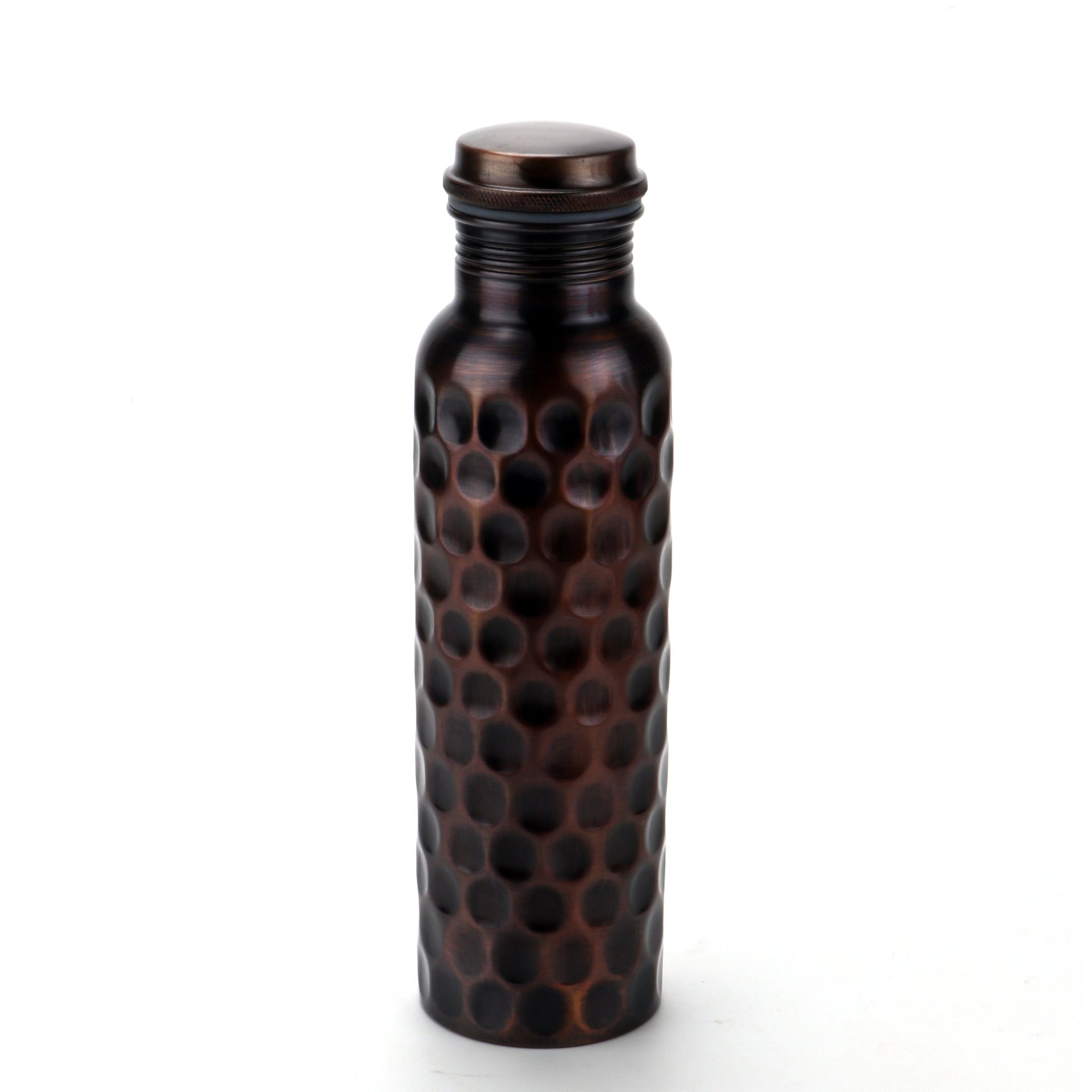 Perilla Home 100% Antique Diamond 1 Litre Pure Copper Bottle With Leak Proof Contains Ayurveda Health Benefits For Drinking Water For Men Women Gym Yoga Travelling Hiking Indoor | Outdoor | Office |