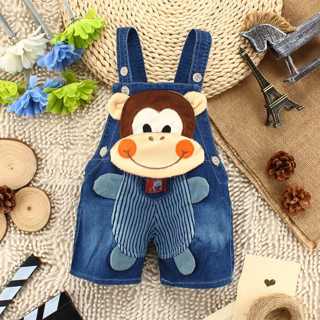 IENENS, 1 unidad de verano para niños, ropa para bebés, pantalones cortos, pantalones para niños pequeños, pantalones cortos de mezclilla, pantalones vaqueros, monos, monos Tan Jianjun unisex