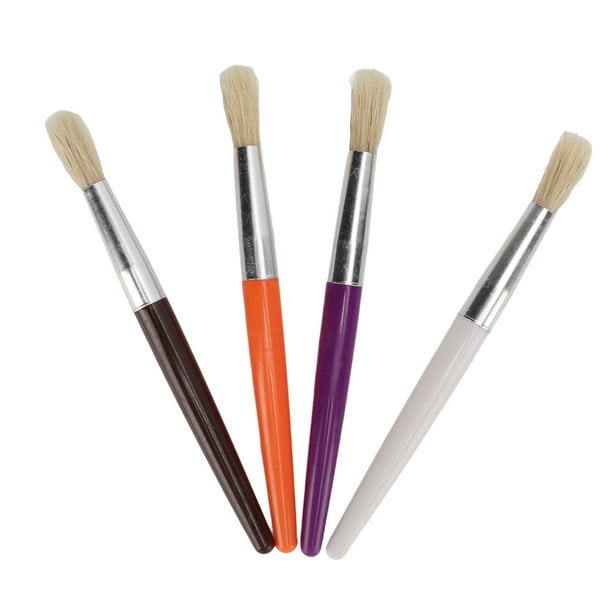 Stencil Brush, Stencil Paint Brushes Bristle Easy Clean colored 4PCS