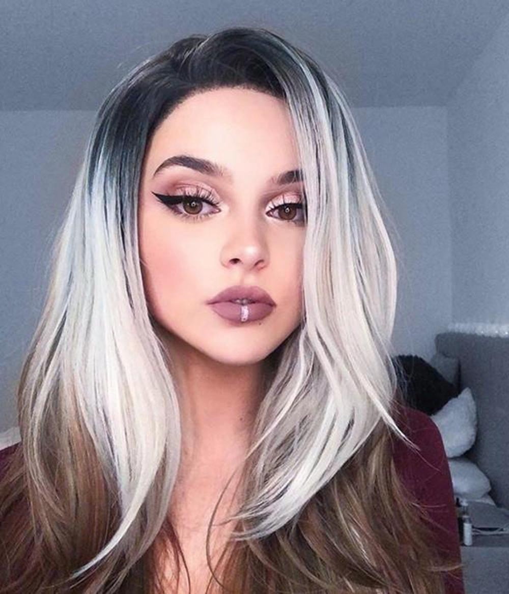 Yiwula Two-color Hair Rose hair net Two-color bleaching gradient Wigs For  Women Wig - Walmart.com