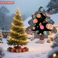 thumbnail image 2 of Vibrant Metal Hanging Christmas Tree Wind Spinner - Whimsical Design with Colorful Decorations for Garden & Yard Festivities, 2 of 7