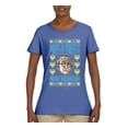 thumbnail image 2 of Wild Bobby, Have a Pretty Pretty Pretty Good Hanukkah Curb Larry, Hanukkah, Women Graphic Tee, Light Blue, XX-Large, 2 of 4