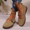 thumbnail image 6 of Wensltd Women Wide Width Loafers Round Toe Flats for Spring Daily Walking Solid Color Brown, 6 of 8