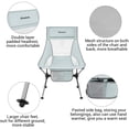 thumbnail image 3 of Silla de Camping Plegable KingCamp Gris Respaldo Alto Apoyo 330lbs, 3 of 5