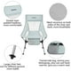 thumbnail image 3 of Silla de Camping Plegable KingCamp Gris Respaldo Alto Apoyo 330lbs, 3 of 5