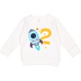 thumbnail image 2 of Inktastic Rocket Space Ship Happy Second Birthday Toddler Sweatshirt, 2 of 4
