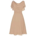 thumbnail image 2 of Kureaily Women Formal Wedding Bridesmaid High-waist Party Ball Prom Gown Dress (Beige,Medium), 2 of 4