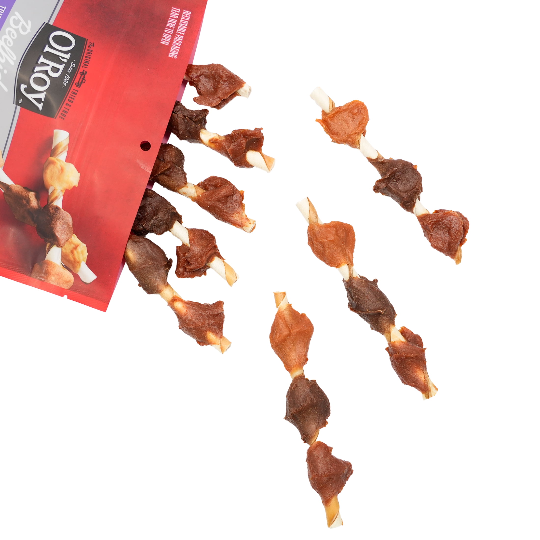 Ol' Roy Beef hide Triple Flavor Kabobs Dry Dog Chews, 24 oz