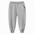 thumbnail image 2 of NOLDARES Boys' Tricot Bottom Sweatpants - Athletic Running Pants with Pockets for Kids Teens Youth(Grey,2-3 Years), 2 of 3