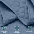 thumbnail image 2 of Bare Home Quilt Set - 3 Piece - Diamond Stitched Bedspread Coverlet - King, Coronet Blue, 2 of 8