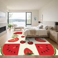 thumbnail image 3 of ODIKA 4'x6' Machine Washable Non-Slip Area Rug, Kawaii Red High Traffic Rug with Pad, Red, 1048389, 3 of 8