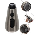 thumbnail image 4 of SHISUYAN Silver Faucet Nozzle Kitchen Water Tap Sprayer ABS Material Easy Install 3 Settings Replacement 1 Unit, 4 of 8