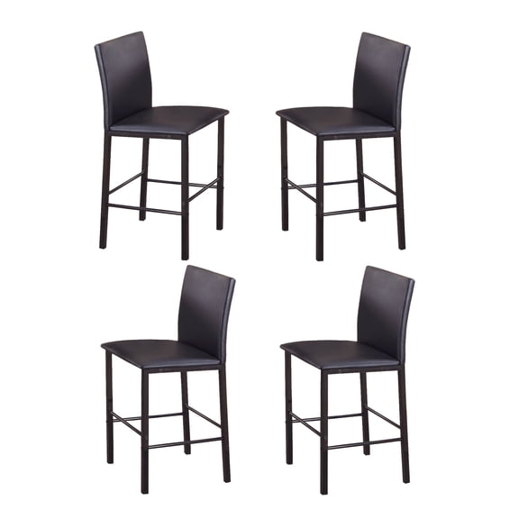 Nmkwnr Pack of 4 Dining Chair with Black Metal Frame, Counter Height Side Chair for Living Room, Dining Room, Black