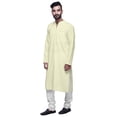 thumbnail image 6 of Atasi Chinese Collar Cotton Satin designer kurta for men Solid indian Long kurta, 6 of 7