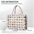 thumbnail image 3 of Large Capacity Tote Bag,White Boston Terrier and Flower Handbag Fashion Luxury Tote Bag,15.7"x13"x 5.1" Inches,Laptop Compatible, 3 of 6