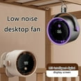 thumbnail image 2 of Clip On Rechargeable Desk Fan, 100 Speed Adjustable Digital Display, Quiet USB C Cooling for Travel Office Camping, 2 of 12