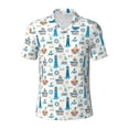 thumbnail image 2 of Daiia Lighthouse And Sea Pattern Men’s Polo Shirts,Solid Deck Shirt,Classic Fit, Breathable Cotton Polo for Casual and Sport Wear-3X-Large, 2 of 7