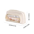 thumbnail image 3 of Transparent Pencil Case Large Capacity Organizer | Visible Stationery Bag | Multi-Compartment Storage | Woven Fabric | Six Color Options | Holds 100 Pens | 1 Pack, 3 of 4