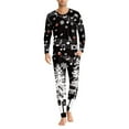 thumbnail image 3 of Renewold Xmas Trees Music Notes Pajamas Set for Family Christmas Gifts 2 Pieces Men Crew Neck Jogger Walking Athletic Clothing Softness Sleepwear Shirt Size 4XL, 3 of 5
