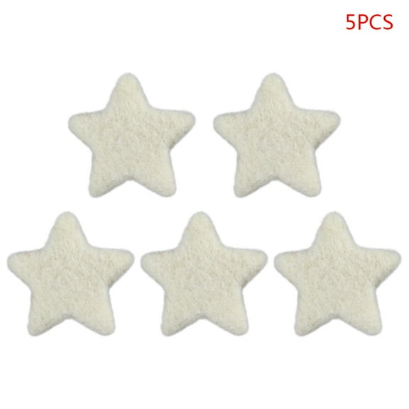 5Pcs Small Wool Felt Star Charm Balls Baby Infants Photo Takes Decorations Props for Creative Photography