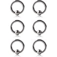 thumbnail image 1 of Briana Williams 14G Surgical Steel Captive Bead Rings Prince Albert PA Nipple Nose Eyebrow Tragus Lip Ear Hoop Ring Piercing, 1 of 1