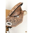 thumbnail image 6 of Hilason Western Horse Trail Barrel Floral Racing American Leather Saddle Tan, 6 of 7