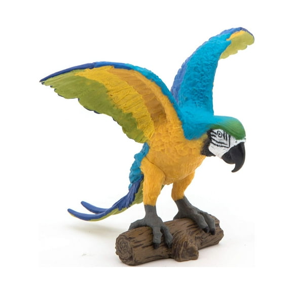 Papo -Peint à la Main - Figurine -Règne Animal Sauvage - Perroquet Bleu Ara -50235 -Collectible - pour les Enfants - Adapté pour les Garçons et les Filles- à Partir de 3 Ans