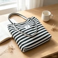 thumbnail image 3 of JWZZYD Corduroy Tote Bag for Women, Large Capacity Canvas Shoulder Cord Purse and Handbags with Inner Pocket, Black White Striped Corduroy Bag for Work Travel Daily Essentials, 3 of 6