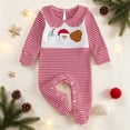 thumbnail image 2 of larppty Baby Girl First Christmas Outfit My 1st Christmas Newborn Romper Long Sleeve Jumpsuit Infant Santa Outfit, 2 of 7