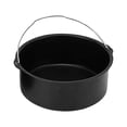 thumbnail image 1 of Freidora de Aire de Acero Al Carbono, Accesorio para Freidora, Crujiente, Portátil, Antiadherente, Barril para Hornear Pasteles, para Filetes, Patatas 8 pulgadas, 1 of 7