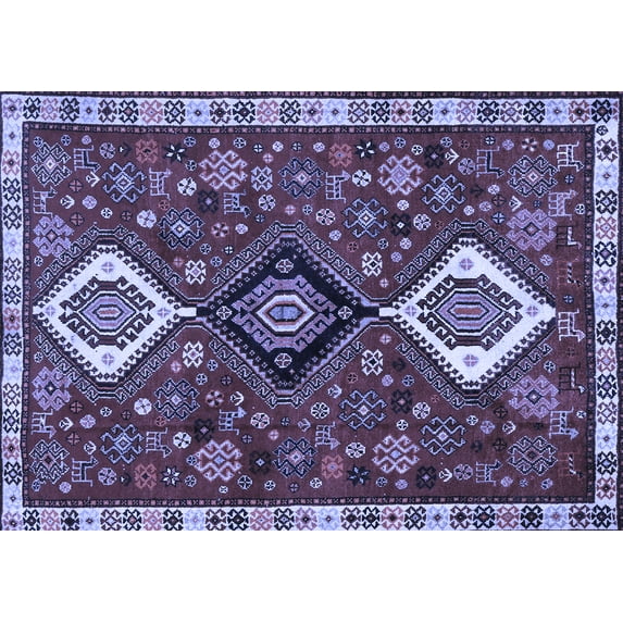 Ahgly Company Indoor Rectangle Persian Blue Traditional Area Rugs, 2' x 5'