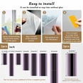 thumbnail image 6 of Purple Black Ombre Window Privacy Film, Modern Gradient Abstract Art Static Cling UV Sun Blocking Heat Control Window Tint Day and Night, Non-Adhesive One Way Windows Privacy Cover 17.7''x78.7'', 6 of 7