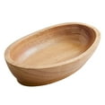 thumbnail image 1 of Wooden Serving Bowl - For Salad, , Fruit, Snacks, Nuts - Beige, Stackable L, 1 of 8